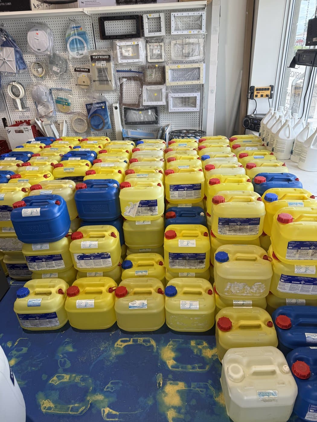 Chemical jugs in stock
